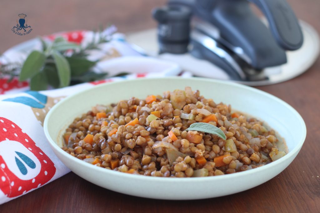 savory lentils in pressure cooker