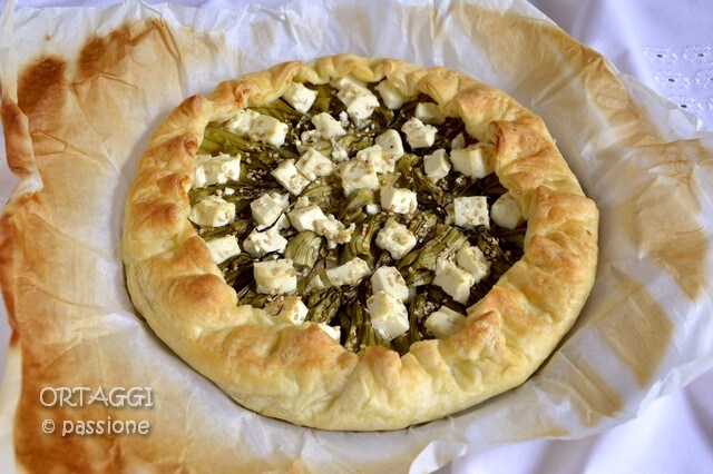 Savory pie with puntarelle, Ortaggi che passione by Sara Grissino