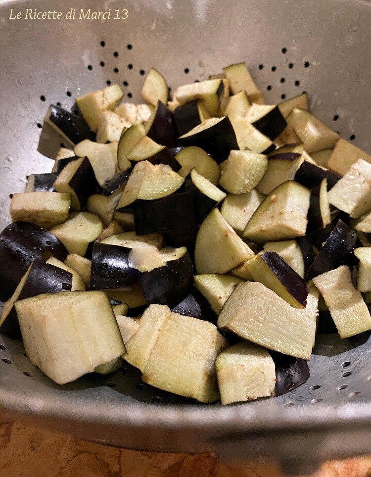 Scialatielli Aumm Aumm with Eggplants and Fior di Latte Raw Eggplants