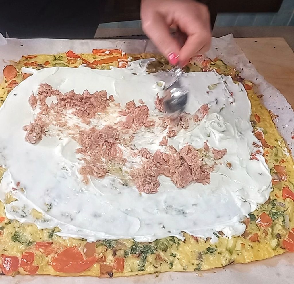 Light Omelette Roll with Vegetables