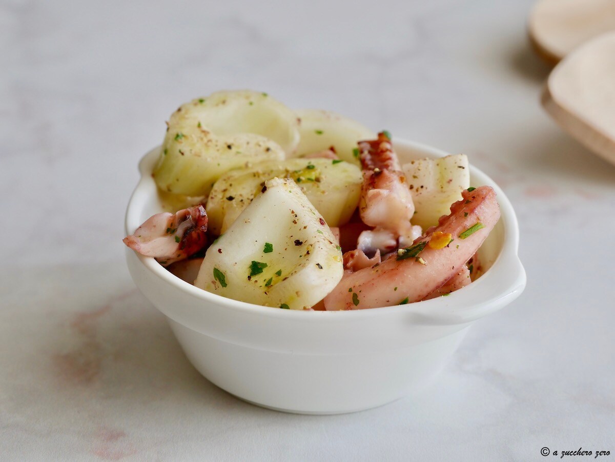Seafood Salad with Squid and Vegetables