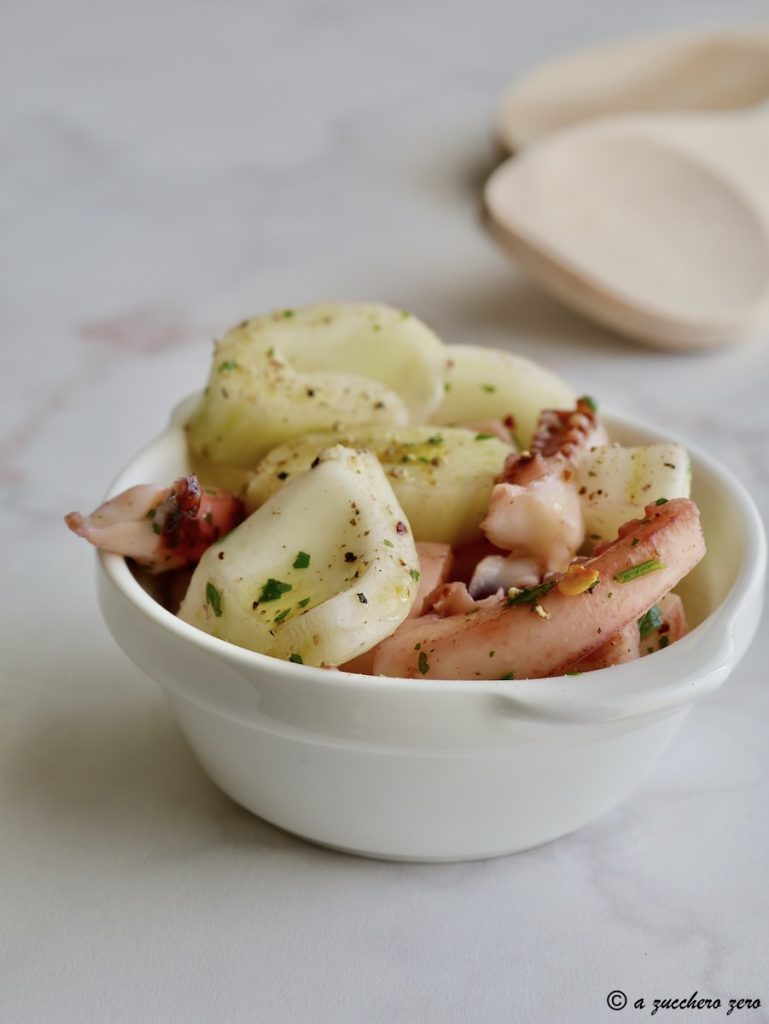 Seafood Salad with Squid and Vegetables