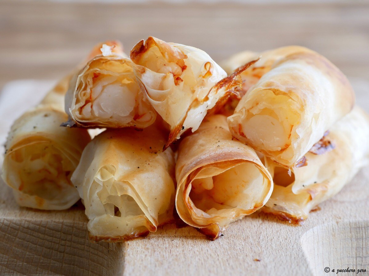Prawn Rolls in Phyllo Dough