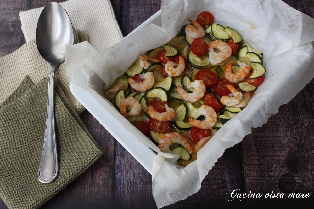 Shrimp with Zucchini and Cherry Tomatoes