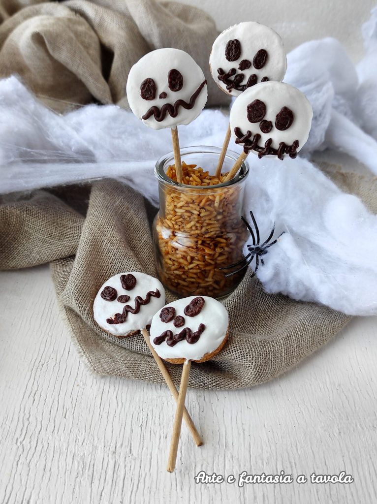 Skull Cookies on a Stick
