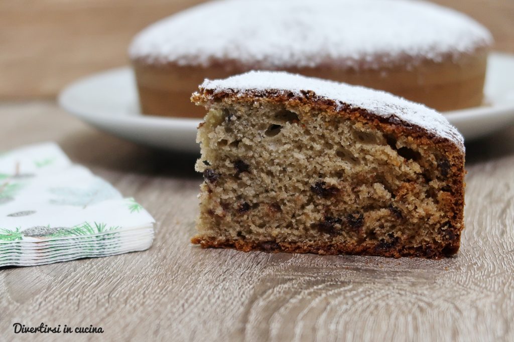 Soft Cake with Jam and Chocolate Chips