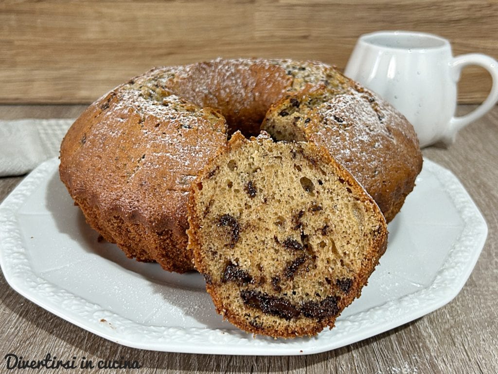 Soft chocolate and coffee bundt cake