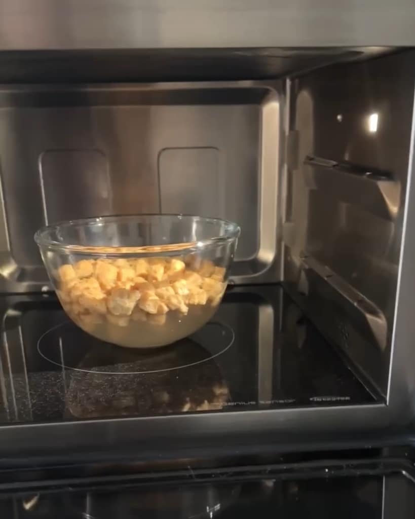 soy rehydrated in the microwave