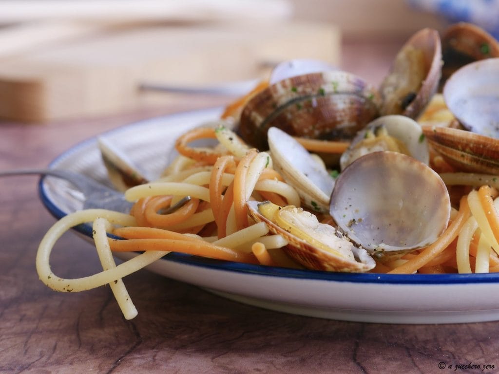 Spaghetti with Garlic, Oil, Chili, and Clams