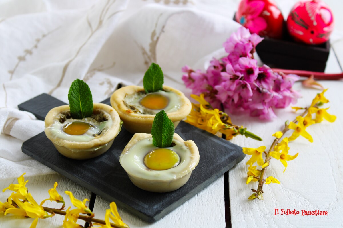 Spelt Tartlets with Artichoke and Pecorino Cream