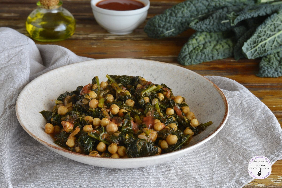 Stewed Tuscan Kale with Chickpeas