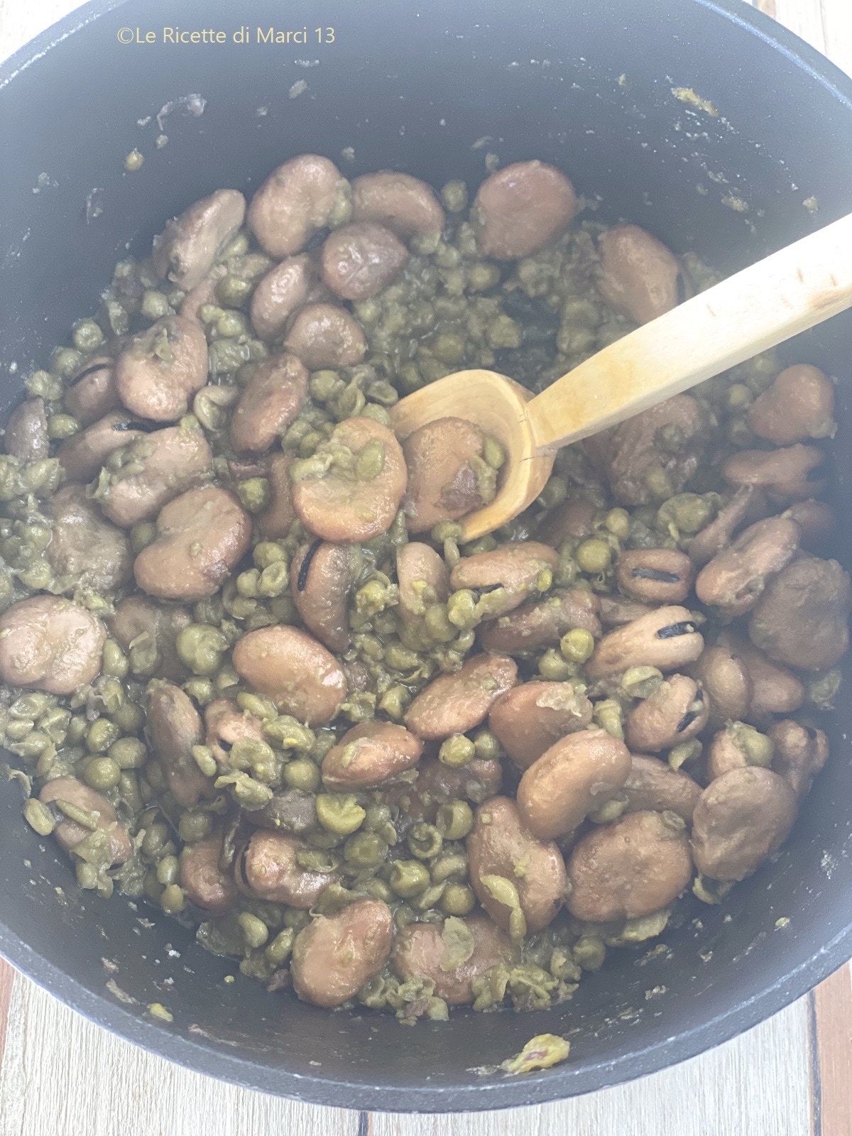 Stewed Broad Beans with Pork Jowl and Peas. The quintessential spring side dish.