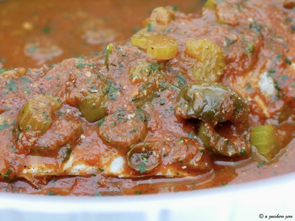 Stewed dolphinfish with tomato