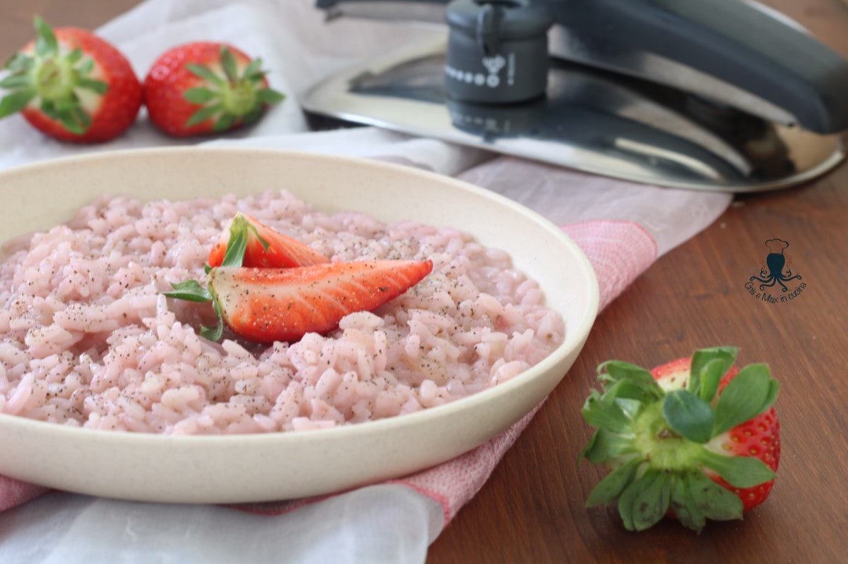 Strawberry Risotto in a Pressure Cooker