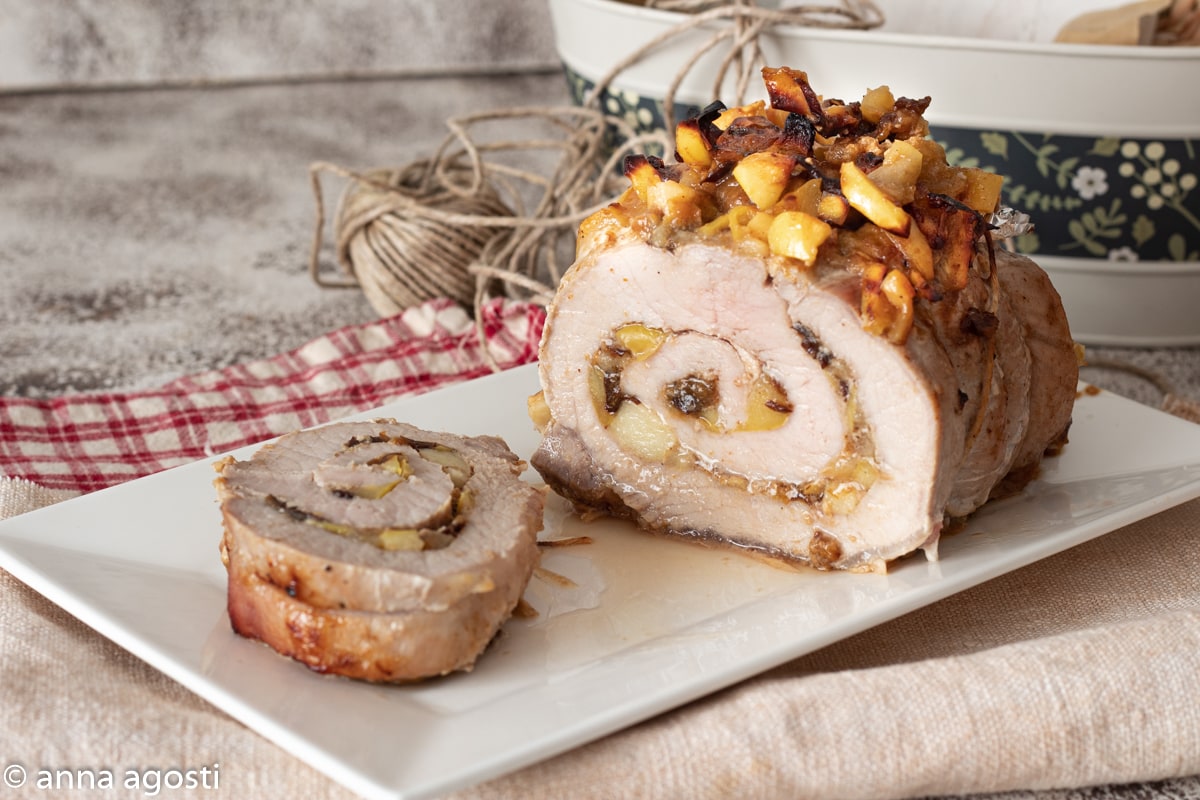 Stuffed Pork Loin Roast with Apples and Prunes