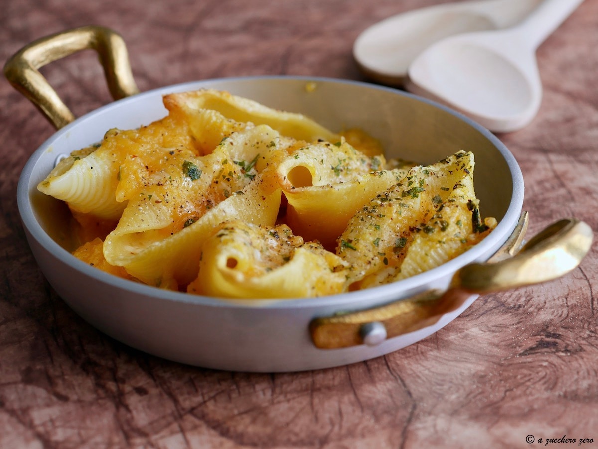 Stuffed Conchiglioni with Ricotta and Pumpkin without Bechamel