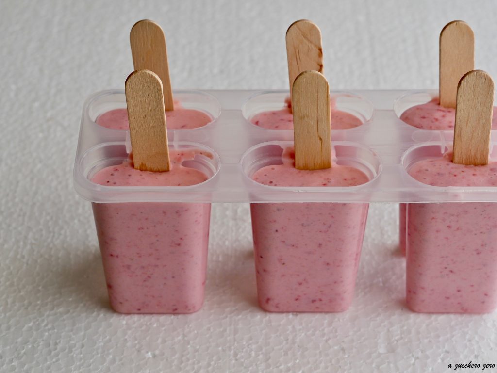 Sugar-free Yogurt and Strawberry Popsicle