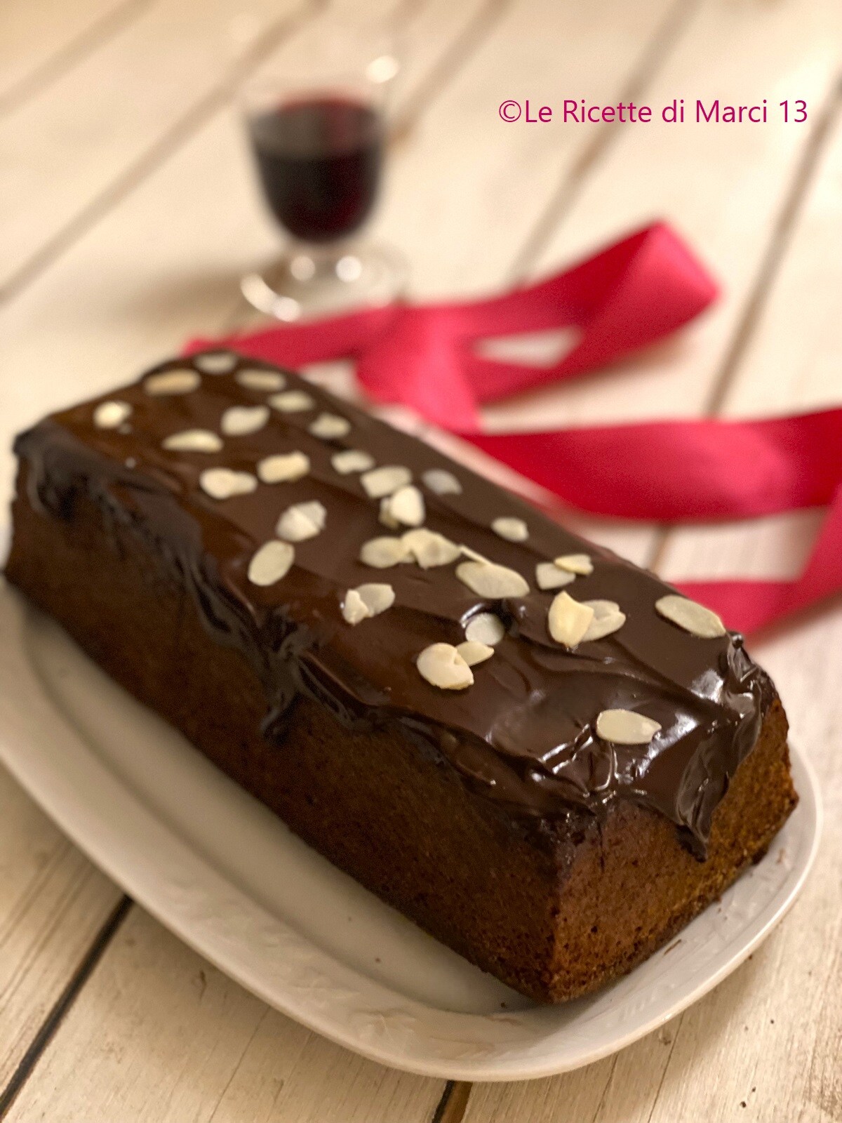 Super Soft Red Wine Pound Cake with Chocolate Glaze. Elegant and Easy Dessert