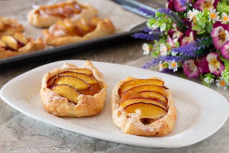 Sweet Peach Puff Pastries