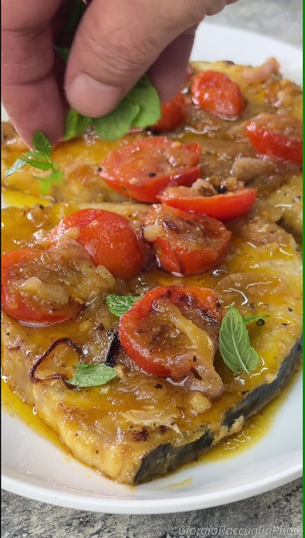 Swordfish with orange