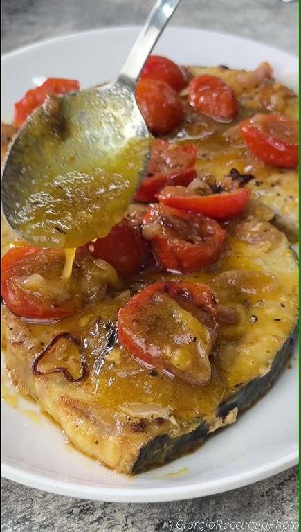 Swordfish with orange