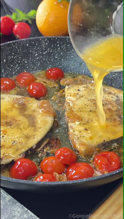 Swordfish with orange