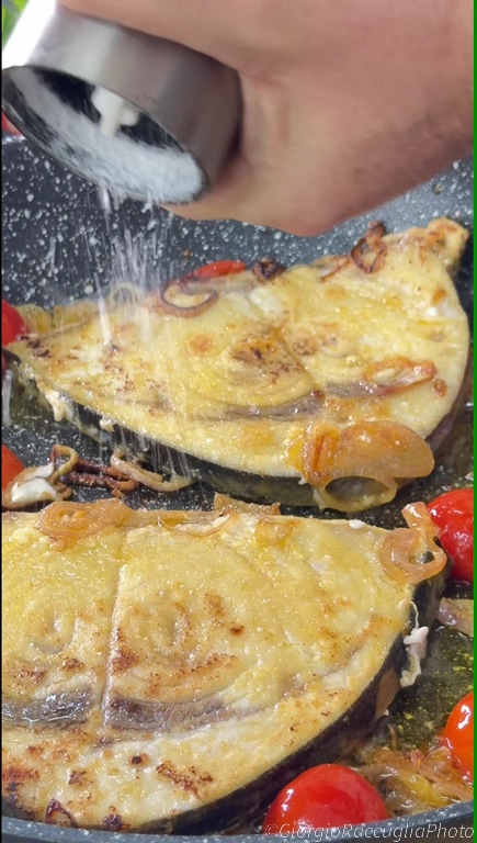 Swordfish with orange