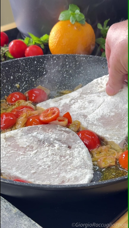 Swordfish with orange