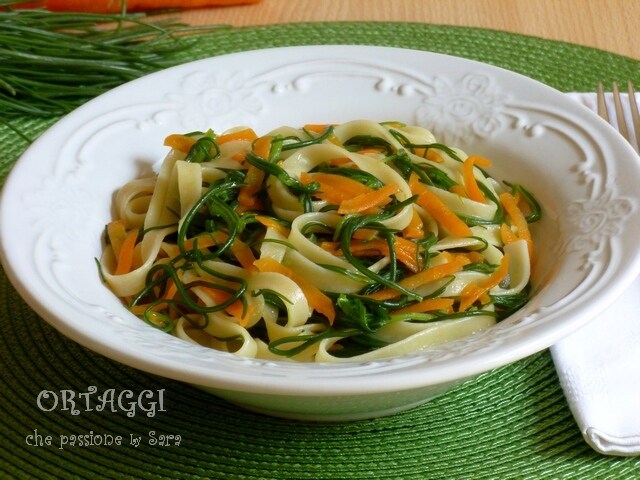 Tagliatelle with agretti and carrots VEGETABLES with passion by Sara
