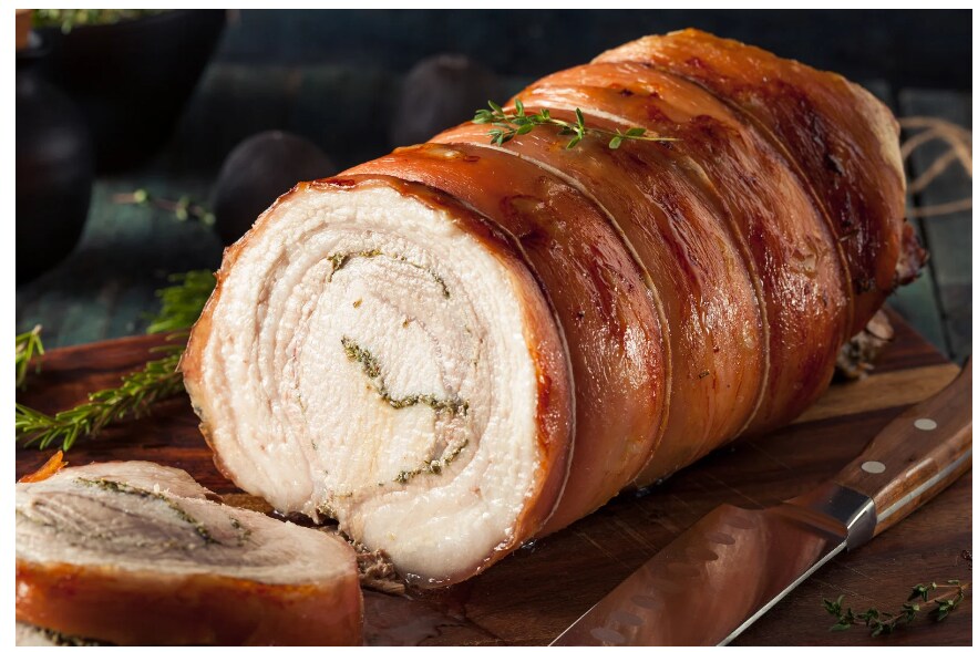 OVEN-BAKED STUFFED CHICKEN ROLL