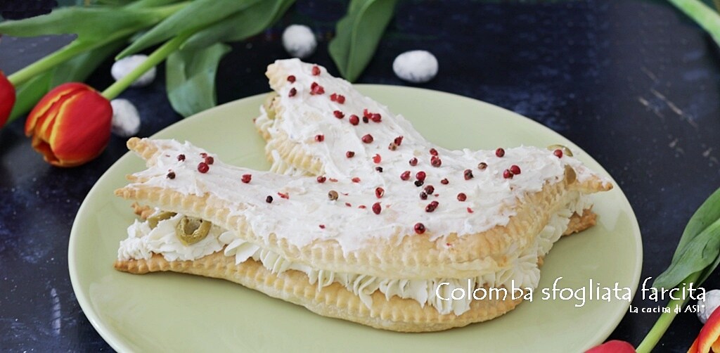Delicious Puff Pastry Dove Stuffed with Cheeses