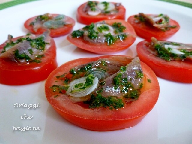 Tomatoes and anchovies VEGETABLES with passion by Sara