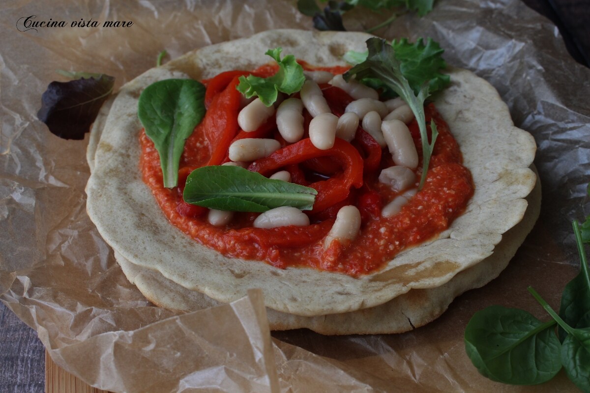 Tortillas with Peppers and Beans