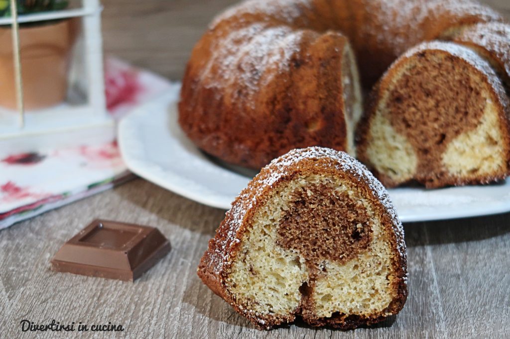 Two-tone Bundt Cake with Milk Chocolate