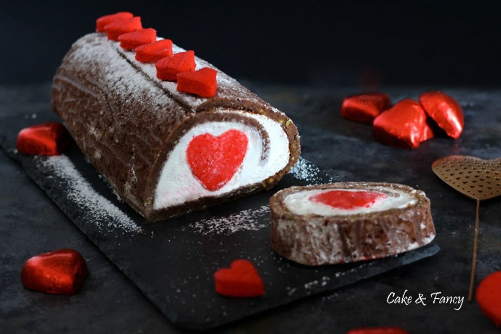 Heart Roll Cake Recipe