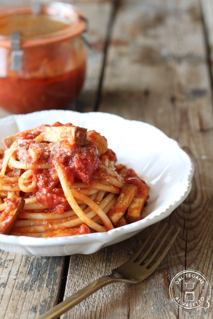 Vegan Amatriciana in Jar Cooking