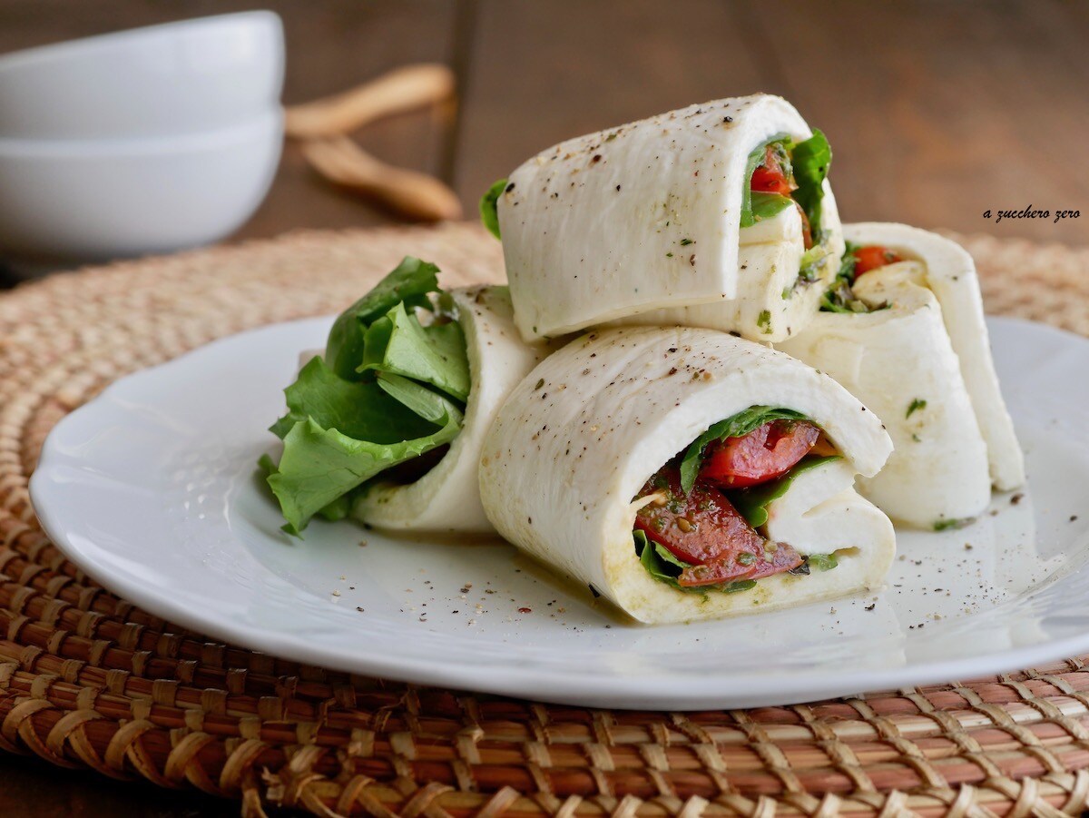 Vegetarian Stuffed Mozzarella Roll