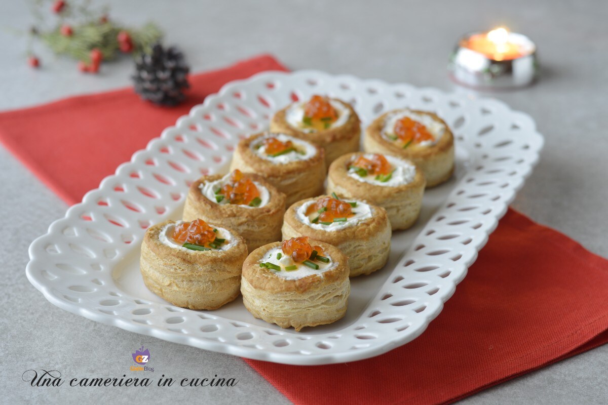 Vol-au-vent with Salmon Eggs