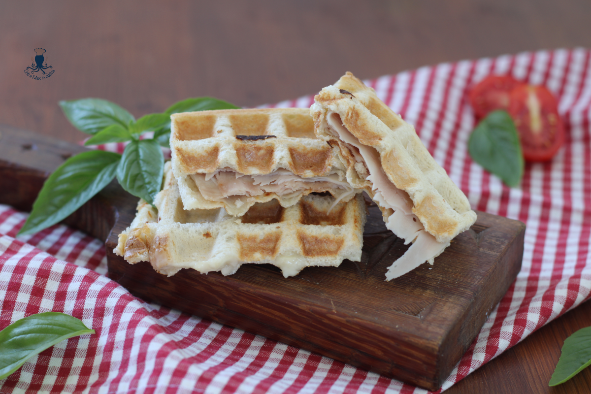 Waffle toast, easy and quick recipe.