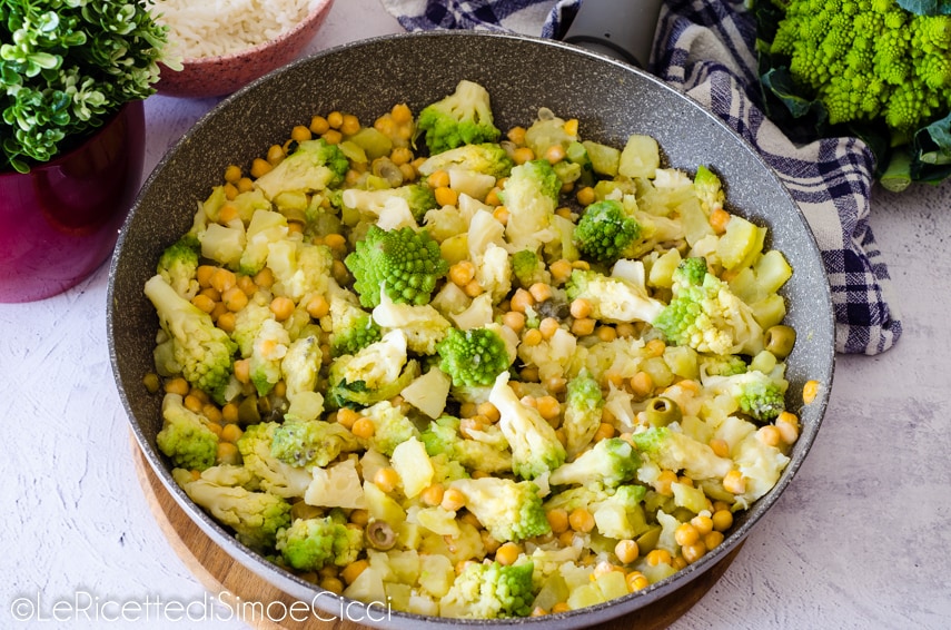 Warm Salad with Romanesco Broccoli, Chickpeas, and Potatoes