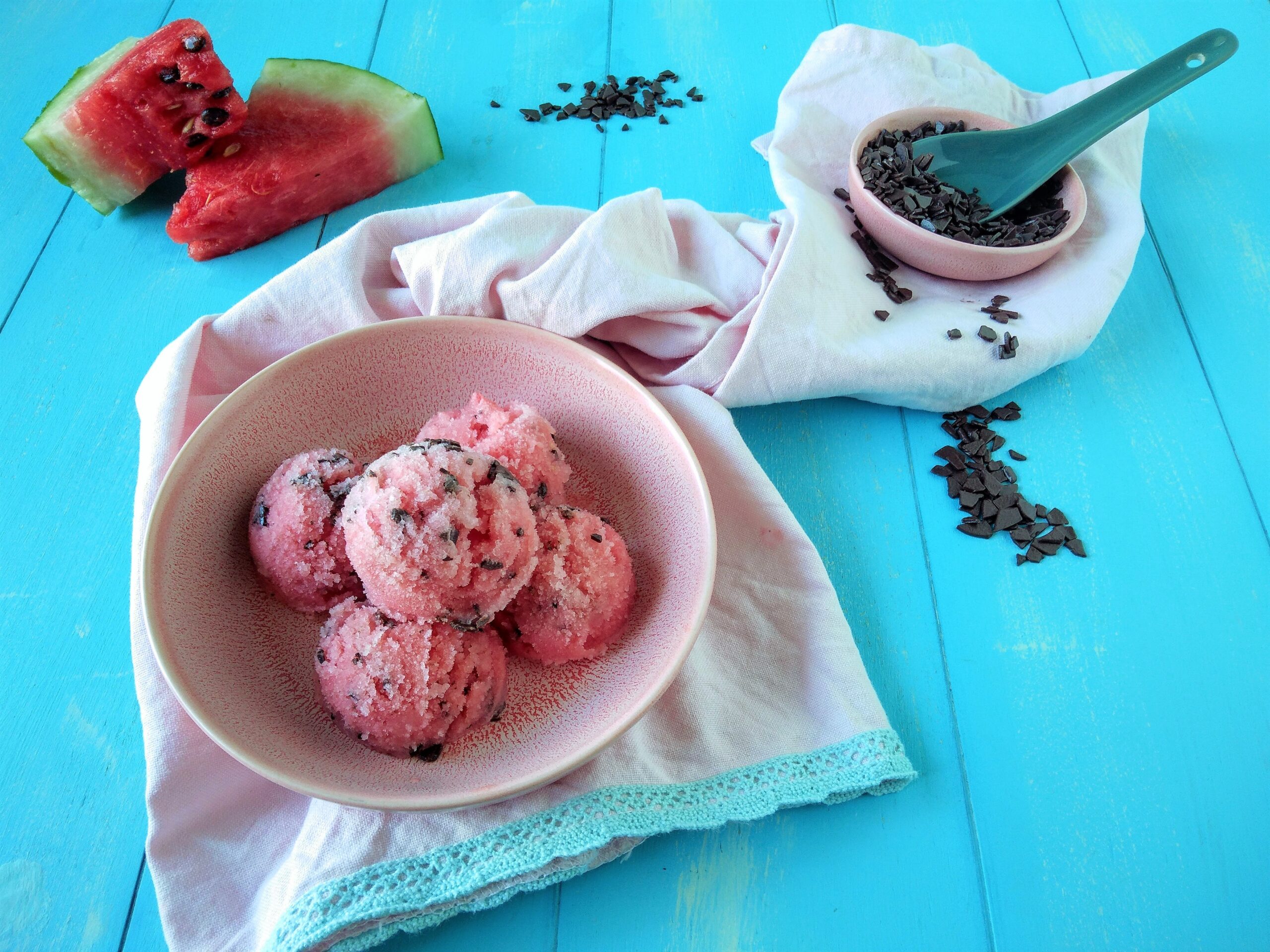 Watermelon and Chocolate Ice Cream