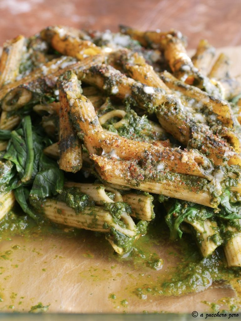 Whole Wheat Pasta Casserole with Spinach