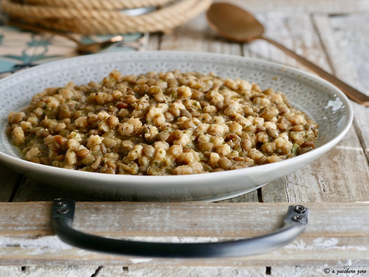 Whole Wheat Pasta and Lentils with Pesto