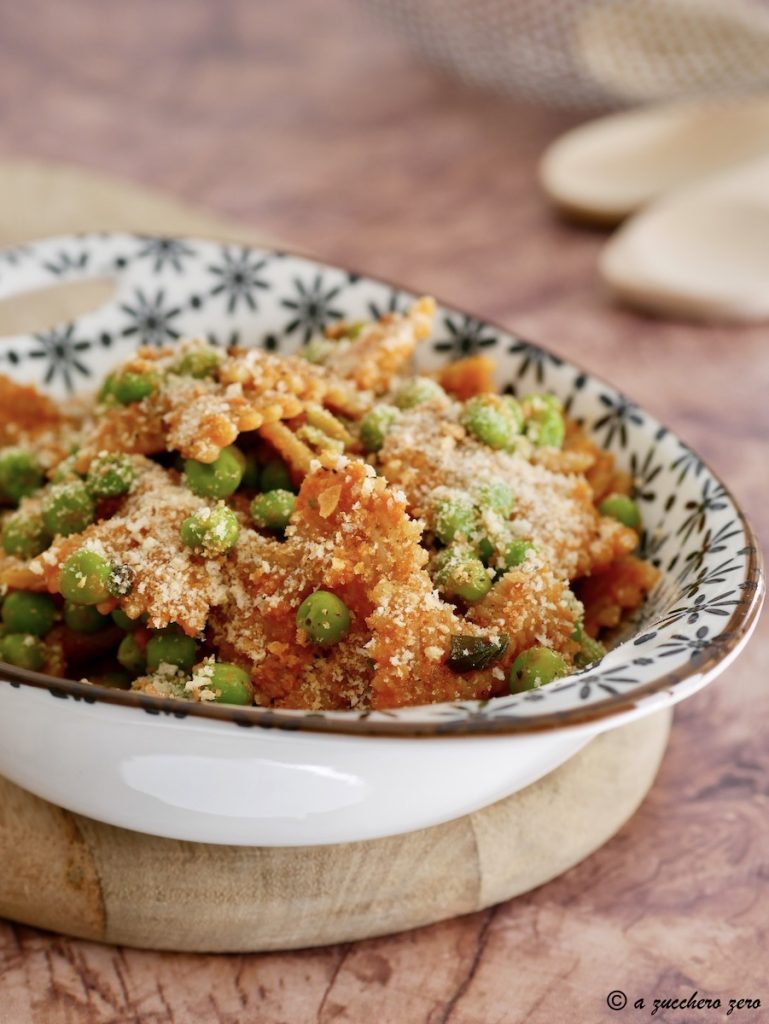 Whole Wheat Pasta with Pea Sauce or pasta ca' nnocca
