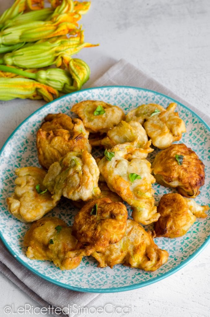 Zucchini Flower Fritters without Yeast or Eggs