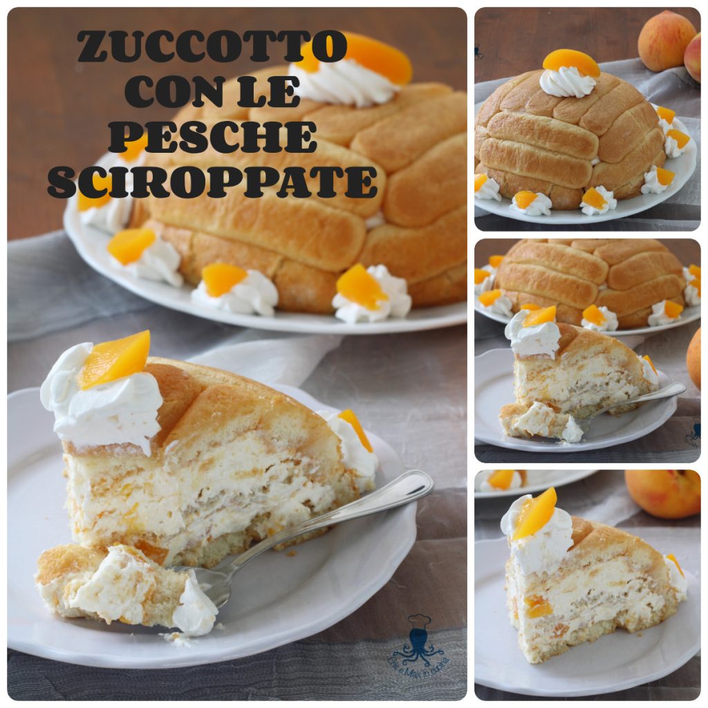 6Zuccotto with Canned Peaches