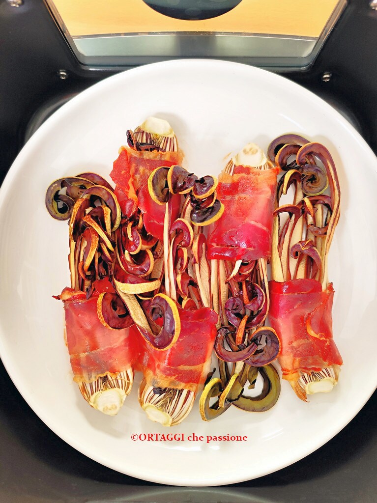 gratin radicchio with bacon in air fryer