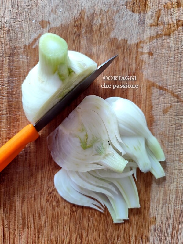 slicing fennel