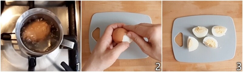 a. cook the hard-boiled eggs for mayonnaise without raw eggs