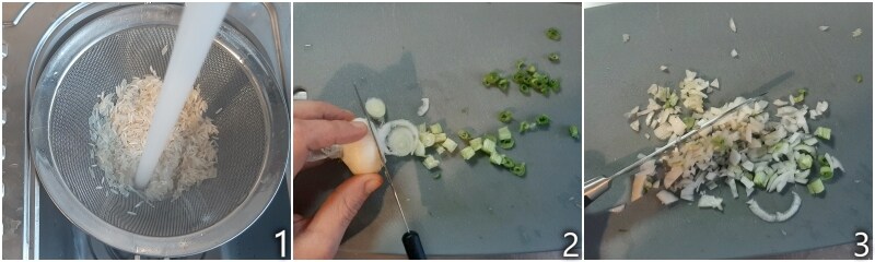 a. rinse basmati rice to remove starch